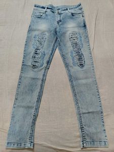 Ripped Light Wash  Women Jeans
