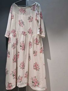 Pretty Floral Print Midi Dress