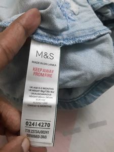 Cute Embroidered Denim Dress for 9 mnths baby
