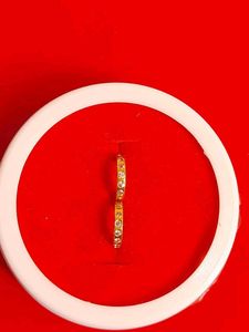Gold Hoop Earrings with Stones