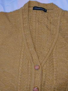 Mustard Yellow Cardigan Sweater
