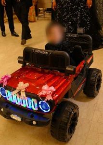 Red Electric Ride-On Jeep