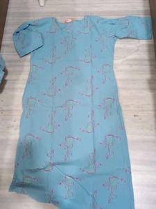 gerua Comfortable Blue Floral Print Palazzos