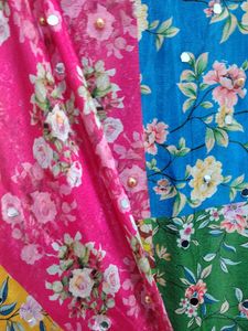 Colorful Floral Pakistani Dupatta