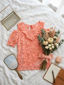 Chic Lace Cold Shoulder Top