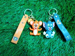 Set Of 2 Tom N Jerry Keychains