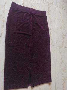Sparkly Purple Pencil Skirt