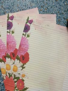 Floral Decorative Bordered Sheets [A4]