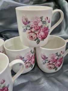 Floral Ceramic Coffee Mugs