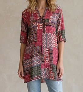 Vibrant Patchwork Print Kurta