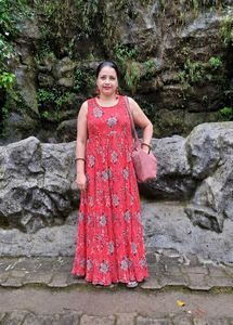 Red Floral Maxi Dress From Shopperstop