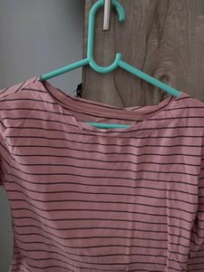 Striped 3/4 Sleeve T-Shirt
