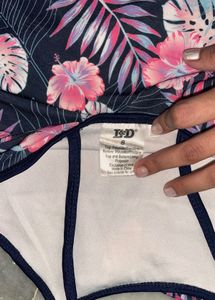 Tropical Print Bikini Top