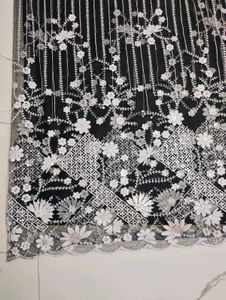 Pakistani Elegant Black &amp; White Kurta Fabric