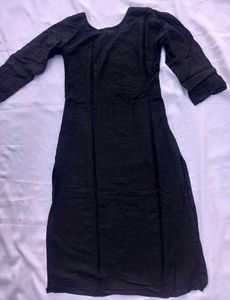 Elegant Black Sequined Kurta