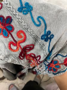 Boho Embroidered Palazzo Pants