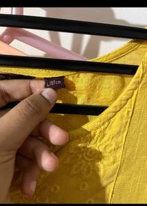 Mustard Straight Fit Kurta