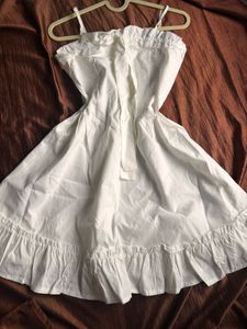 White Ruffled Mini Dress