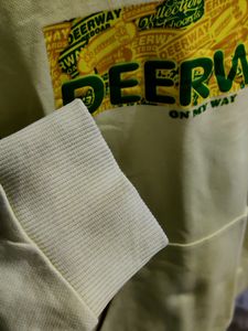 💥BUY1GET1💥 yellow Deerway hoodie with green drawstrings