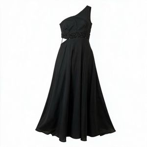 Chic Black One-Shoulder Sequin Dress