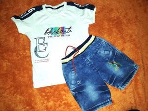 Boys' T-Shirt and Denim Shorts Set