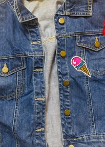 Funky Denim Jacket with Patches