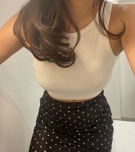 H&amp;M Ribbed White Crop Tank Top