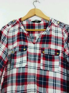 Alibi Multicolour Checks Printed Top (Women)