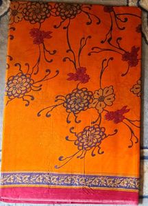 Vibrant Printed Pure Cotton Saree