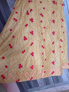 Elegant Beige Floral Ethnic Gown