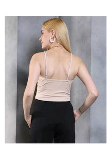 Cute Beige Crop Top