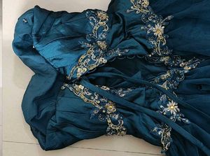 Stunning Teal Embellished Party Dress