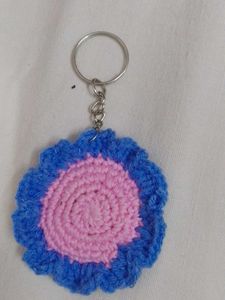 Crochet Flower Keychain