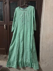 Elegant Sea Green Kurta with Embellishments