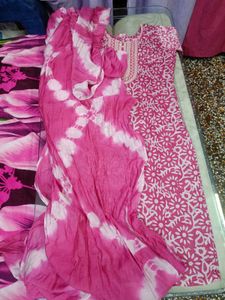 Pink Kurta Set with Dupatta