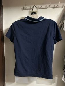 Navy Blue Collared Polo T-Shirt