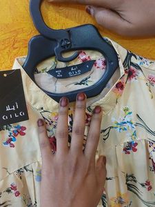 Floral Print Button-Down Kurti