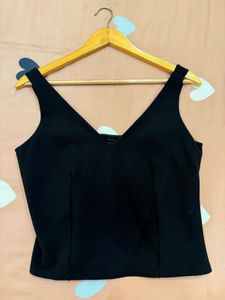 Classic Black V-Neck Corset top