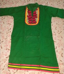 Vibrant Green Kurta with Embroidery XL