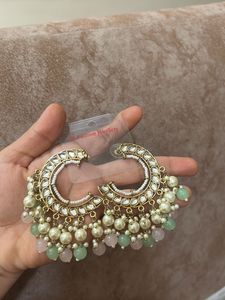 Elegant Pearl &amp; Stone Drop Earrings
