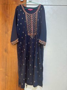 Beautiful Navy Blue Kurta Set