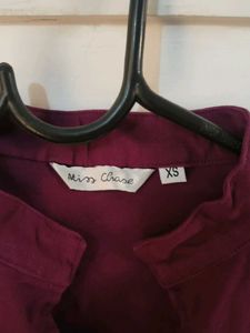 Chic Plum Ruffle Sleeve Dress