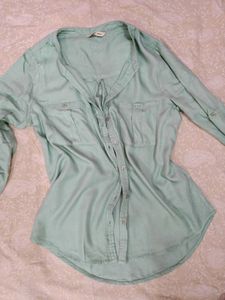 *Free Delivery*😍 mint Green Button-Up Shirt