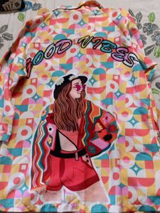 Vibrant "Good Vibes" Sleepshirt