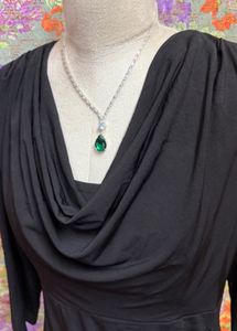 Elegant Black Cowl Neck Dress