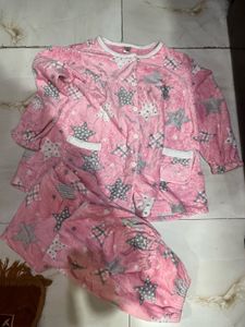 Cozy Pink Star Print Pajama Set