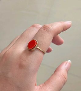 Colorful Oval Stone Rings Set