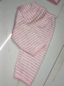 Cute Pink Striped Baby Outfit
