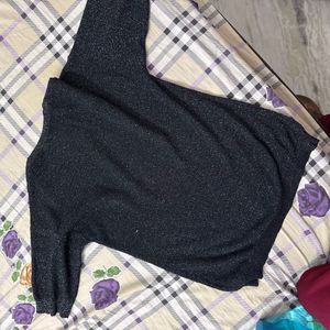 Sparkly Black Knit Top