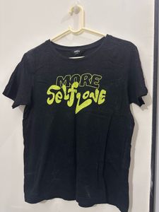 Black Casual T-shirt, Bust- 34
